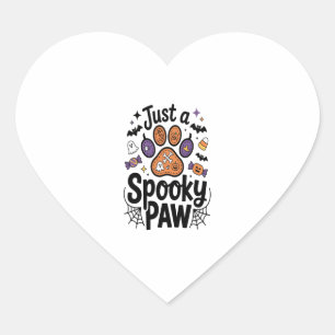 Gewoon een spookachtige poot png, hond Halloween Hart Sticker
