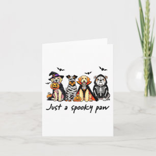Gewoon een spookachtige poot retro hond geest Hall Kaart