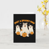 Gewoon een spookachtige poot Schattigee spookhonde Kaart (Gele Bloem)