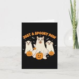 Gewoon een spookachtige poot Schattigee spookhonde Kaart