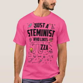 Gewoon een Steminist die van Pizza houdt, grappige T-shirt