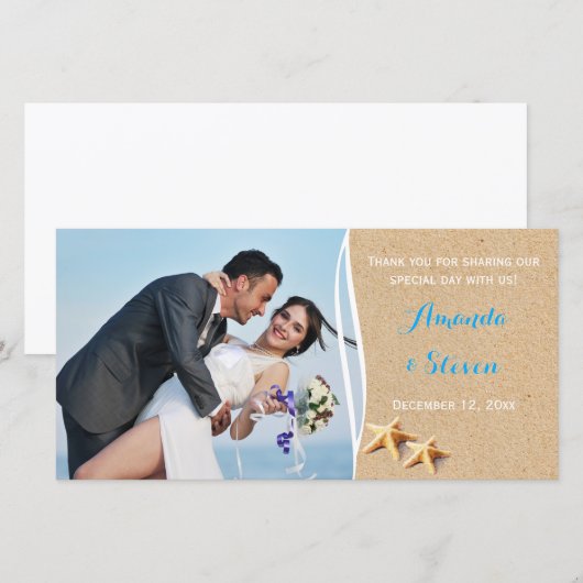 Gewoon een strandfoto dankkaart bedankkaart (Voorkant / Achterkant)