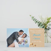 Gewoon een strandfoto dankkaart bedankkaart (Staand voorkant)