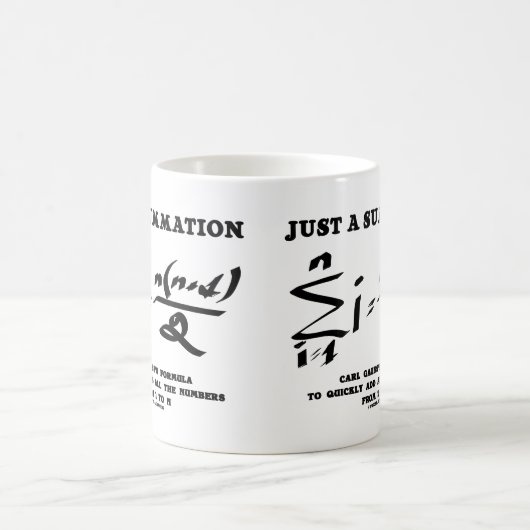 Gewoon een summiere Wiskunde vergelijking Carl Gau Koffiemok (Center)