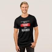 Gewoon een TENT Guy buurman, professioneel, eenvou Tri-Blend Shirt (Voorkant volledig)
