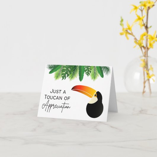 Gewoon een Toucan van waardering - Pun Kaart (Gele Bloem)