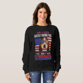 Gewoon een troep die pap merica dog 4 ju trui (Voorkant volledig)