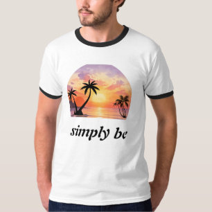 Gewoon een tropische zonsondergang esthetische gra t-shirt
