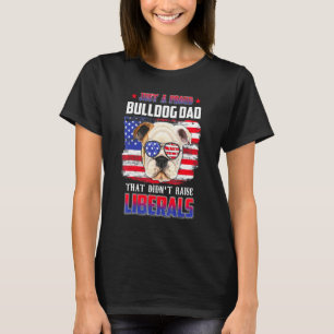 Gewoon Een Trots Bulldog Papa Merica Hond Patriott T-shirt
