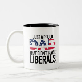 Gewoon een trotse vader die geen liberalen heeft o tweekleurige koffiemok