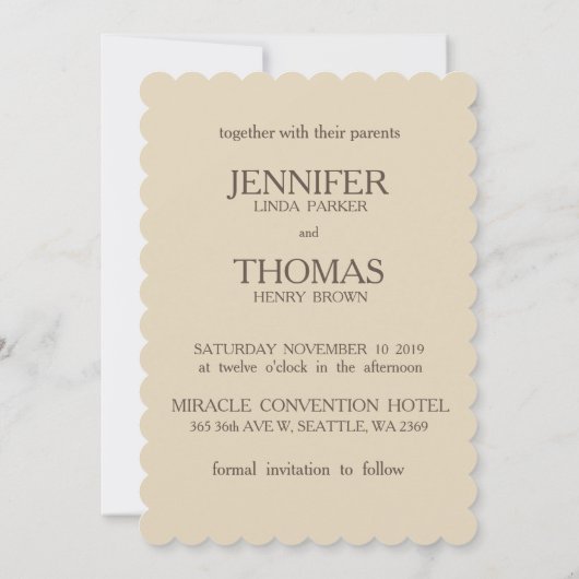 Gewoon een trouwende bruidskaart. kaart (Achterkant)