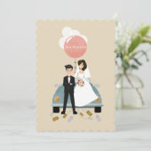 Gewoon een trouwende bruidskaart. kaart (Staand voorkant)