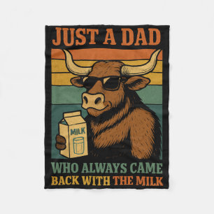 Gewoon een vader die altijd terugkomt met de melk fleece deken
