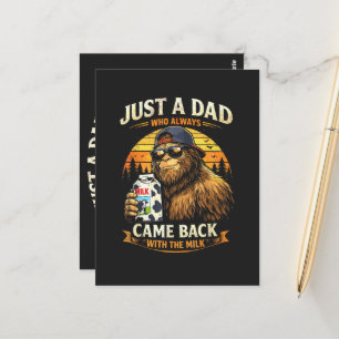 Gewoon een vader die altijd terugkwam met de melk briefkaart