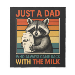 Gewoon een vader die altijd terugkwam met de melk notitieblok