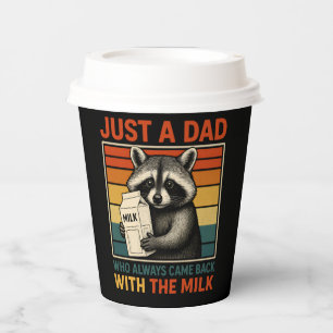 Gewoon een vader die altijd terugkwam met de melk papieren bekers