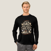 Gewoon een vader die altijd terugkwam met de melkv Tri-Blend shirt (Voorkant)