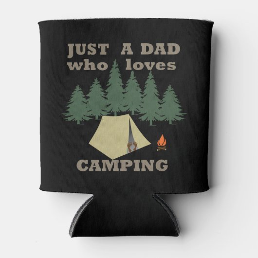 gewoon een vader die van kamperen en wandelen houd blikjeskoeler (Voorkant)