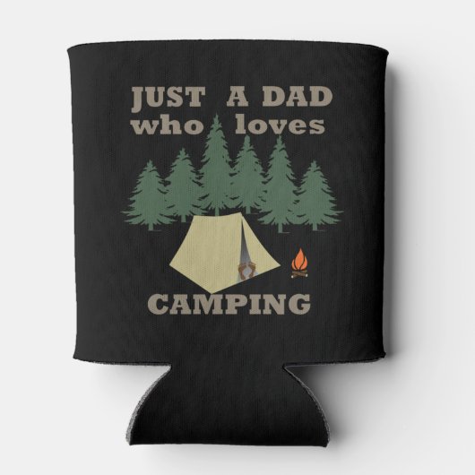 gewoon een vader die van kamperen en wandelen houd blikjeskoeler (Achterkant)