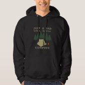 gewoon een vader die van kamperen en wandelen houd hoodie (Voorkant)