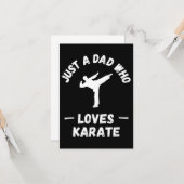 Gewoon een vader die van karate houdt kaart (Voorkant / Achterkant in situ)