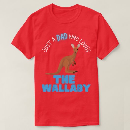 Gewoon een vader die van Wallabys houdt, die van F T-shirt (Design voorkant)