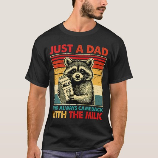 Gewoon een vader met de Milk Fathers Day T-shirt (Voorkant)