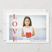 Gewoon een Valentijnsdag-fotoplatte kaart van Lief (Voorkant)