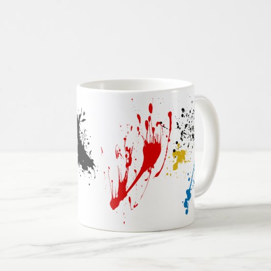 Gewoon een verf op een Mok spatten (Voorkant rechts)