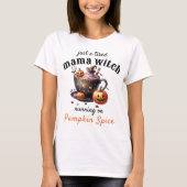 Gewoon een vermoeide mama heks grappige Halloween  T-shirt (Voorkant)