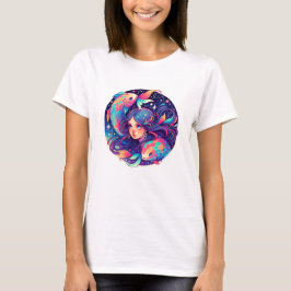 Gewoon een Vissen Meisje | Horoscoop Art T-shirt