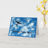 Gewoon een vliegtuig jubileumkaart kaart (Gele Bloem)