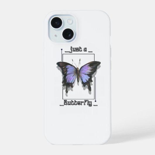 Gewoon een vlinder iPhone 15 case (Achterkant)