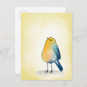 Gewoon een vrolijk vogeltje briefkaart (Voorkant / Achterkant)