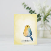 Gewoon een vrolijk vogeltje briefkaart (Staand voorkant)