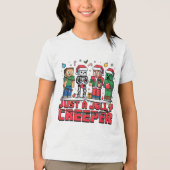 Gewoon een vrolijke Creeper videogame feest shirt (Voorkant)