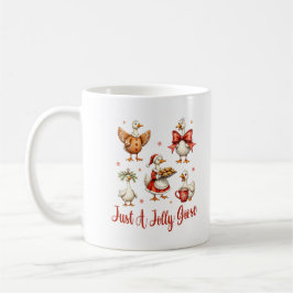 Gewoon een vrolijke gans Funny Christmas Ganzen Qu Koffiemok