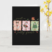 Gewoon een vrolijke gans Funny Goose Kerstman Rend Kaart (Gele Bloem)