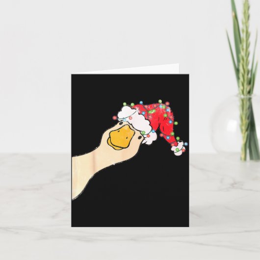 Gewoon een vrolijke gans Funny Grappige gans Kerst Kaart (Voorkant)