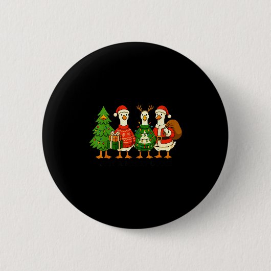 Gewoon een vrolijke gans Funny Kerst Vakantie Fees Ronde Button 5,7 Cm (Voorkant)