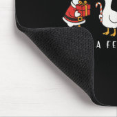 Gewoon een vrolijke gans Funny Santa Gans Grappige Muismat (Hoek)