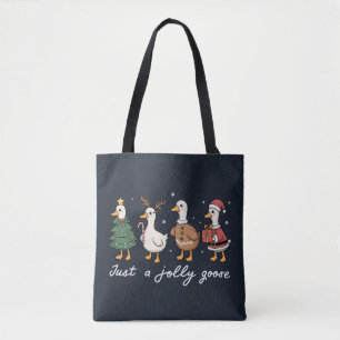 Gewoon een vrolijke gans Kerst eend vakantie Kerst Tote Bag