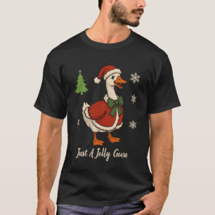 Gewoon een vrolijke gans Kerst Feestelijke Feestda T-shirt