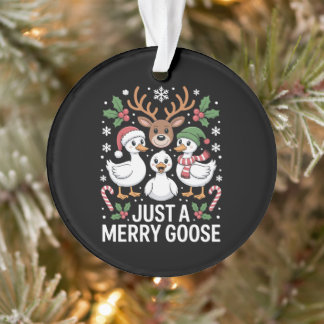 Gewoon een vrolijke gans kerst rendier snoeprietje ornament