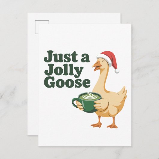 Gewoon een vrolijke gans Kerst vogelliefhebbers  Uitnodiging Briefkaart (Voorkant / Achterkant)