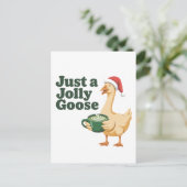 Gewoon een vrolijke gans Kerst vogelliefhebbers  Uitnodiging Briefkaart (Staand voorkant)