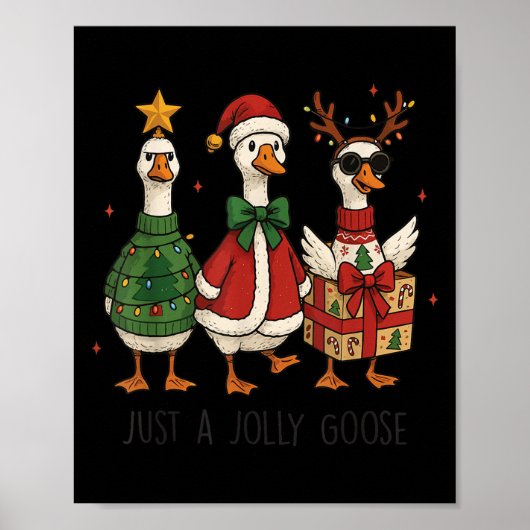 Gewoon een vrolijke gans Kerstmis Prettig kerstfee Poster (Voorkant)