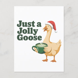 Gewoon een vrolijke gans Kerstmis vogelliefhebbers Uitnodiging Briefkaart