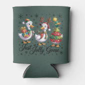 Gewoon een vrolijke gans patchwork Kerst eend grap Blikjeskoeler (Voorkant)