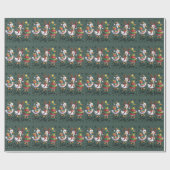 Gewoon een vrolijke gans patchwork Kerst eend grap Cadeaupapier (Vlak)